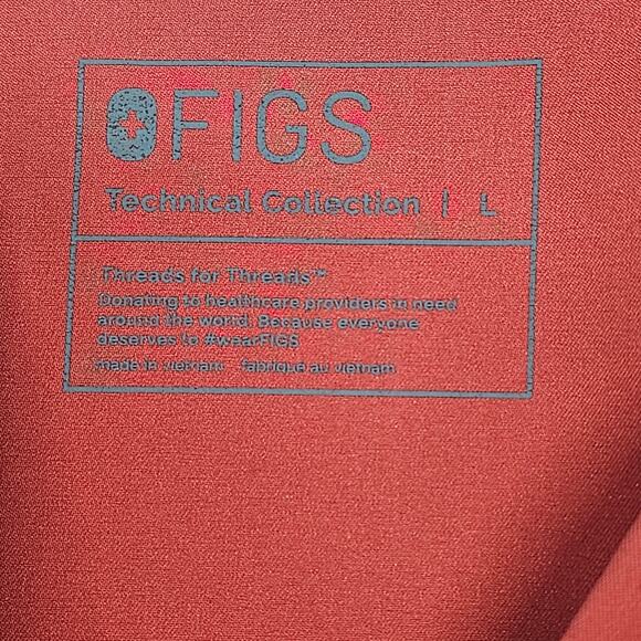 FIGS Leon Three-Pocket Scrub Top in Terracotta Men's Size L - Picture 4 of 9